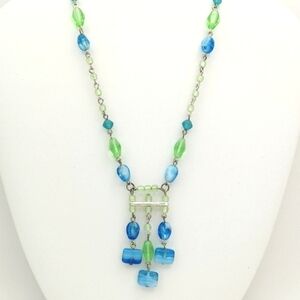 Vintage Czech handmade beaded  glass necklace